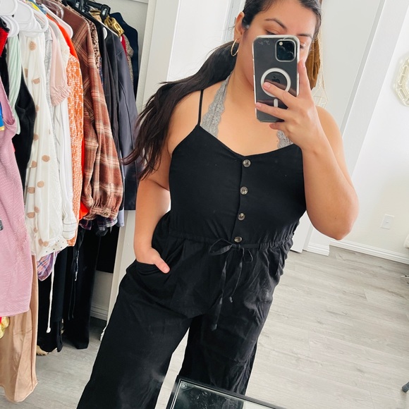 H&M Pants & Jumpsuits Hm Linen Jumpsuit Poshmark